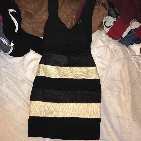Black and gold party dress. - Picture 1 of 2