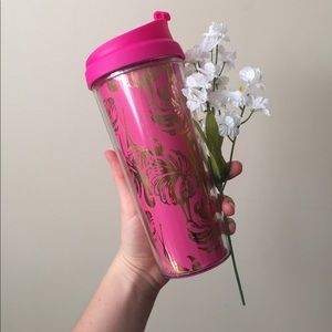 🌸Lilly Pulitzer Flamingo Print 16oz Thermal Mug🌸