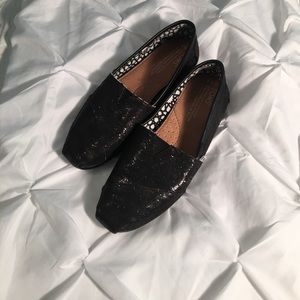 Black Sparkly Toms