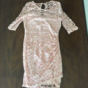 Pink lace dress