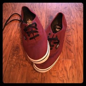 Vans maroon shoes