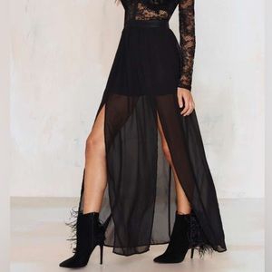 Sandro Neuve jupe ample asymétrique en dentelle noire Polyester ref.121591 - Joli Closet