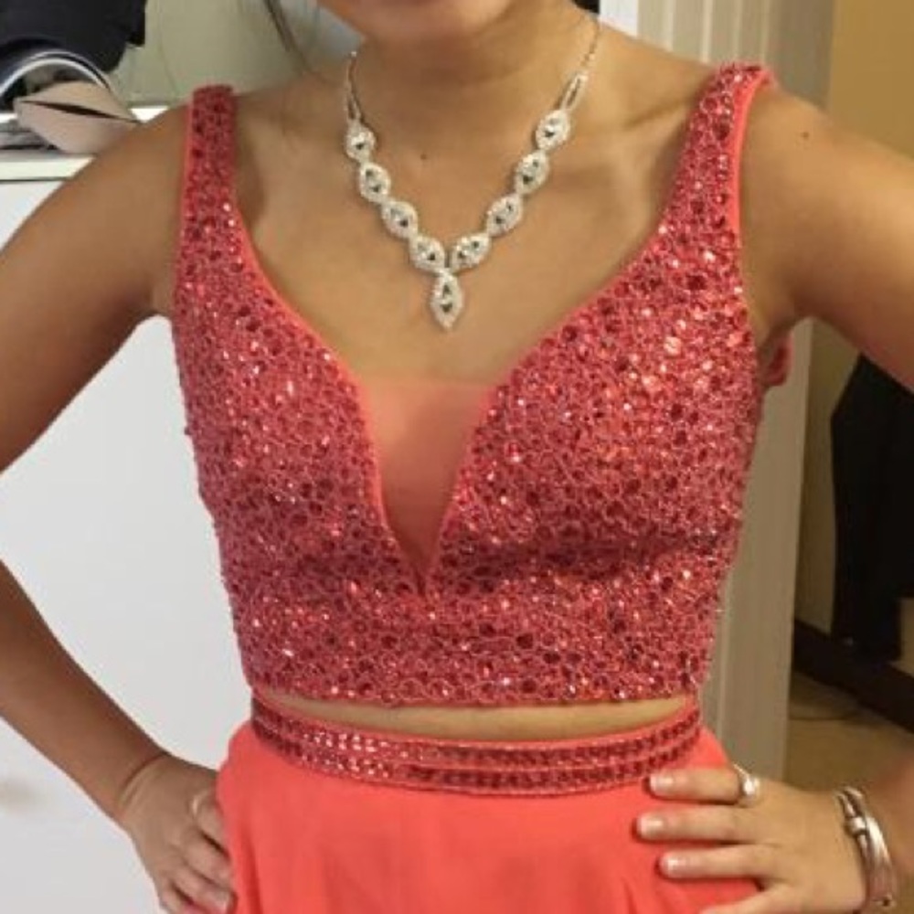Sherri hill two piece elegant gown size 0