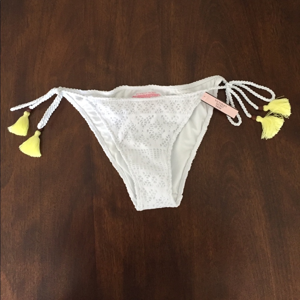 Brand new with tags white bikini bottom