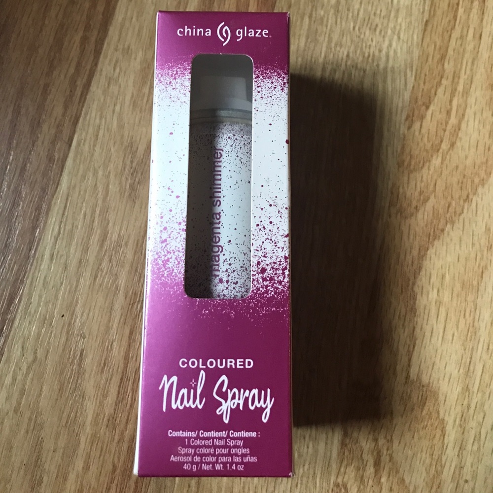 China glaze magenta nail spray