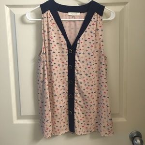 Sugarlips Button Down Umbrella Blouse