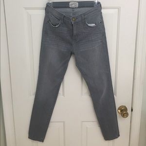 Current/Elliot The High Waist Stiletto Jeans Gray
