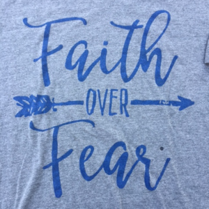 $FAITH over FEAR V-neck graphic tee$
