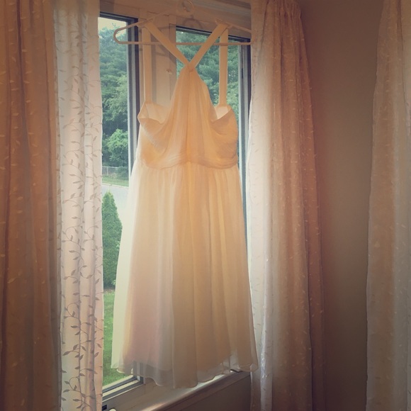 SALE! J. Crew Factory Ivory Halter Dress - Picture 1 of 4