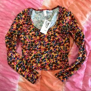 American apparel cropped long sleeve tee