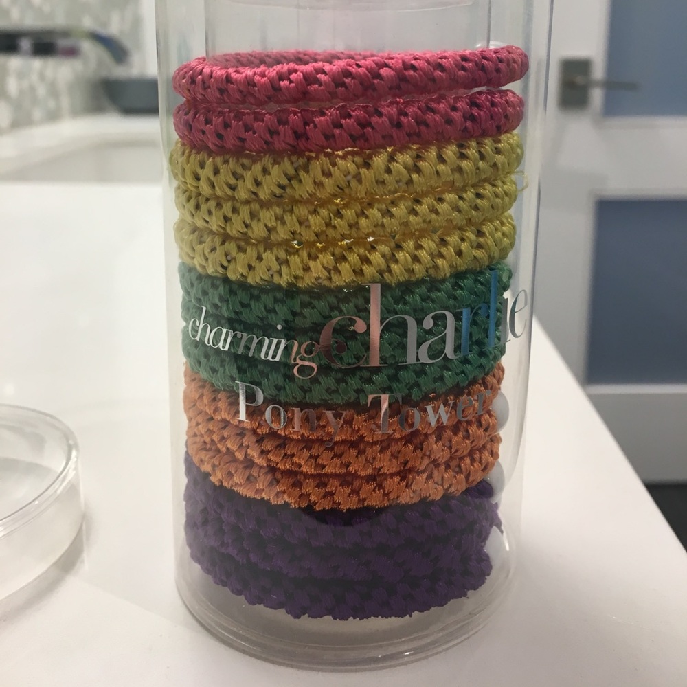 Charming charlie ponytail holder tower