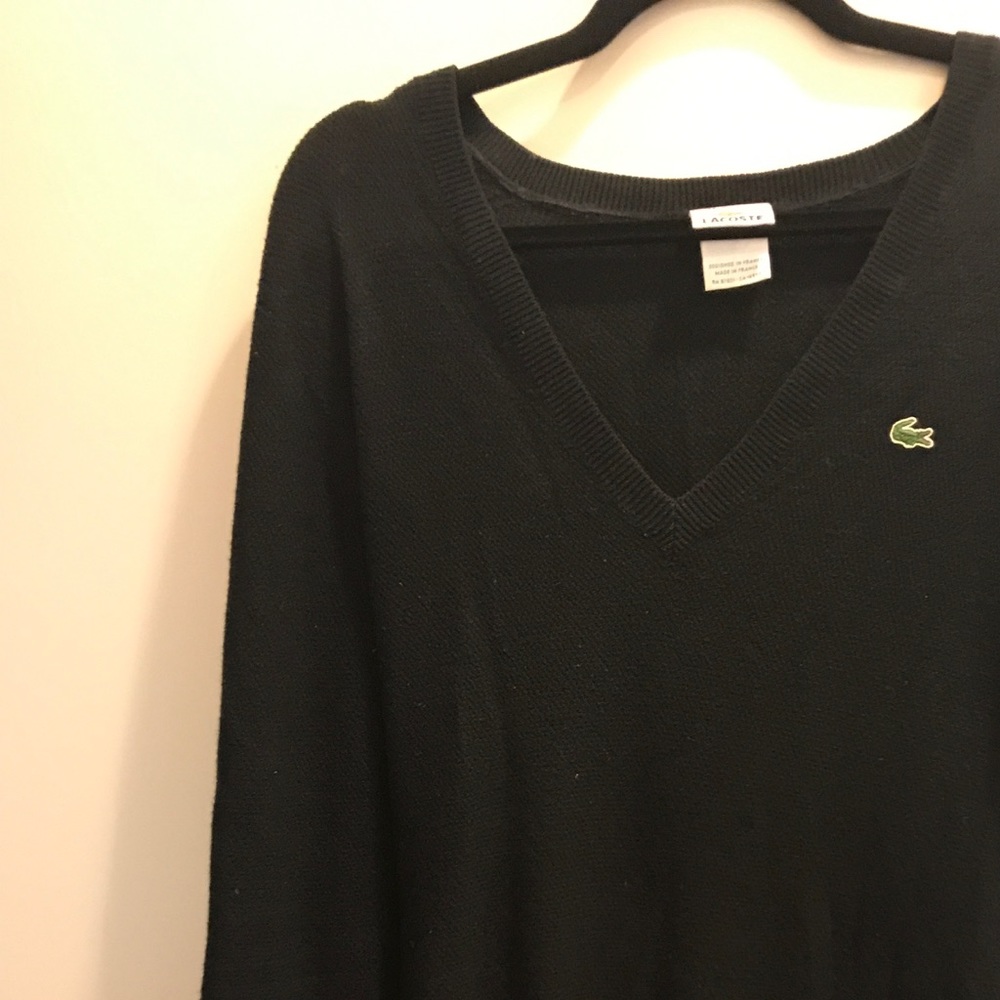 Black Lacoste sweater dress