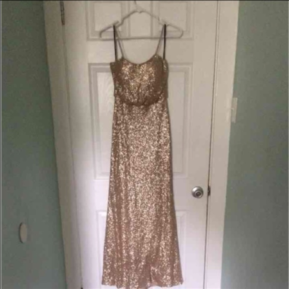 Sorely Vita Bridesmaid Gold Dress