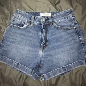 High waisted jean shorts