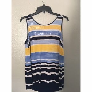 Striped sequin Tank