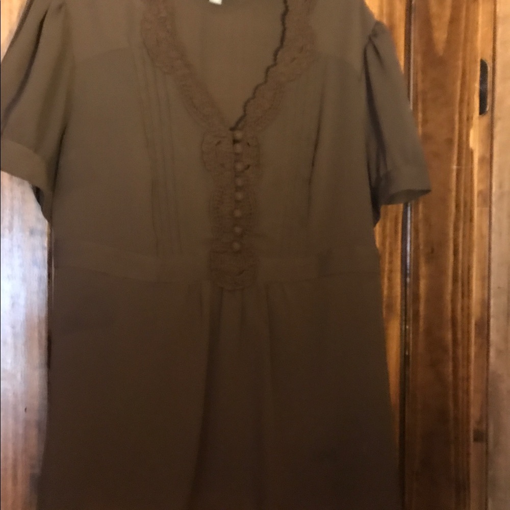 Apt 9 Brown Tie Back Top