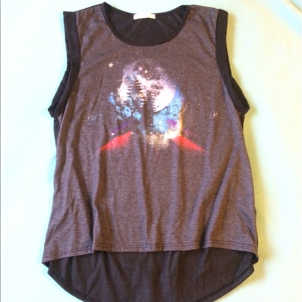 Cute slouchy graphic tank