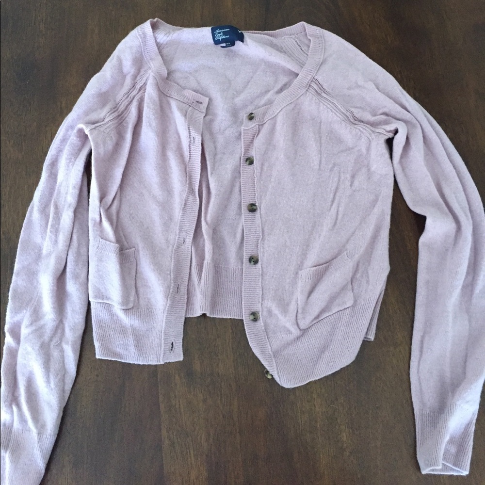 American eagle pink cardigan