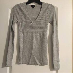 Express Gray v neck sweater