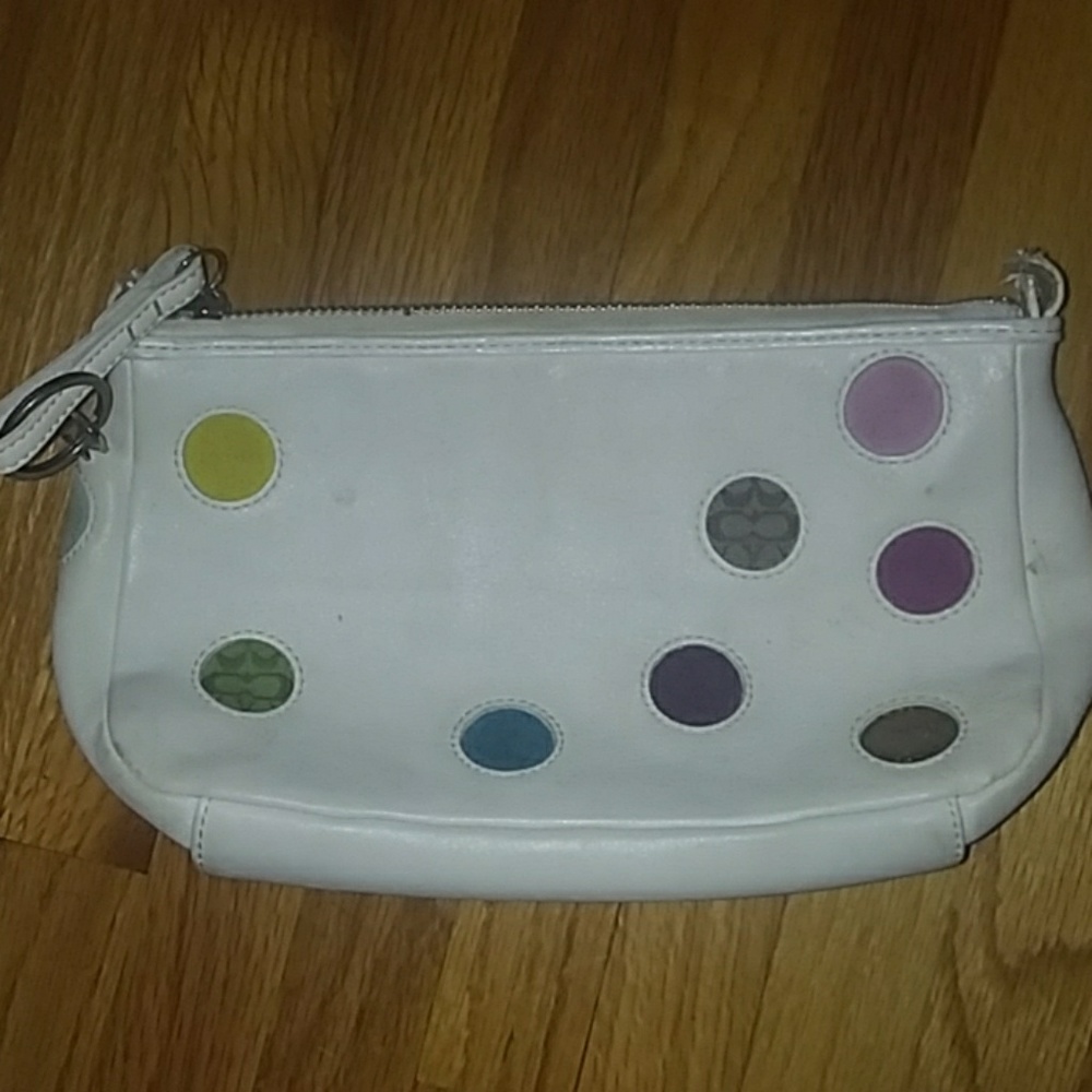 Retro coach makeup purse