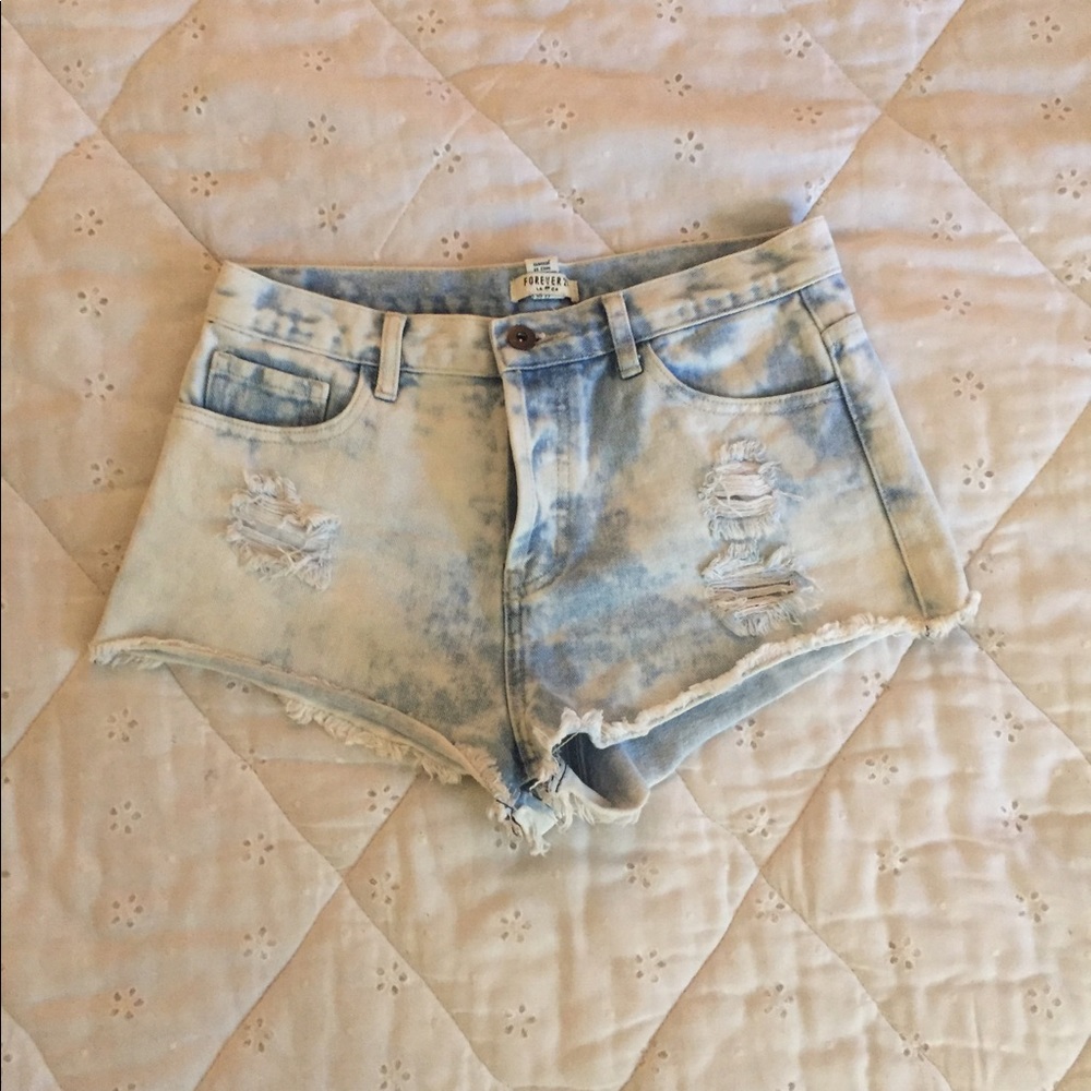 High-Waisted Denim Shorts