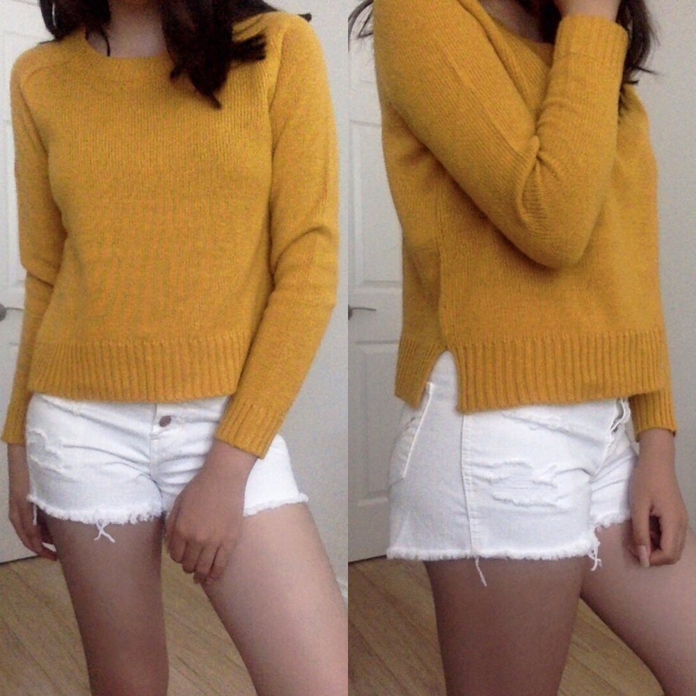 H&M Fine-Knit Sweater with Slits