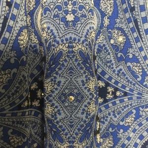 INC cold shoulder sheer sleeve blouse