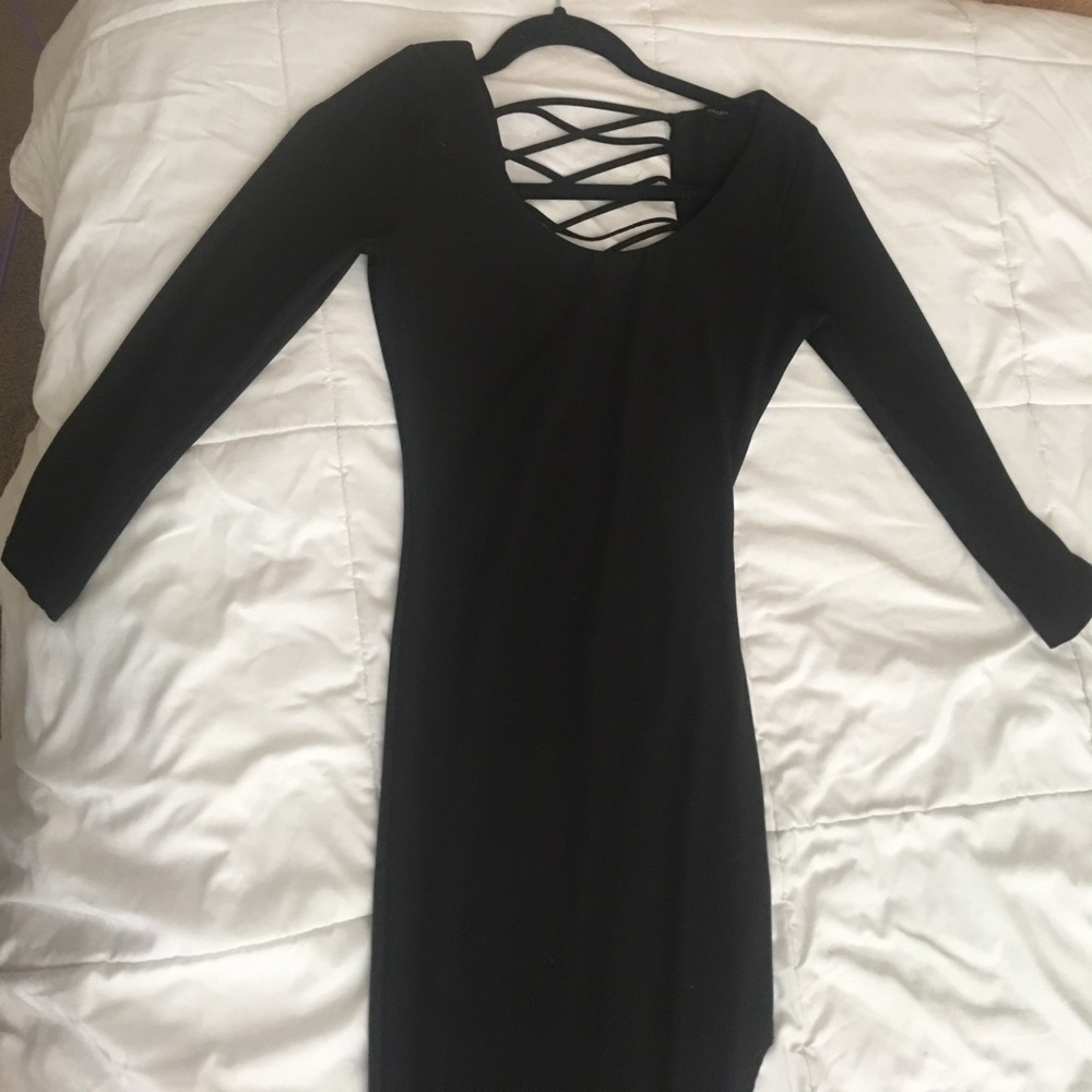 Sexy long black dress