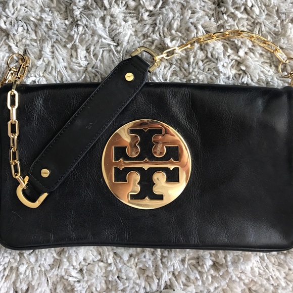Tory Burch Handbags - Tory burch black clutch AUTHENTIC