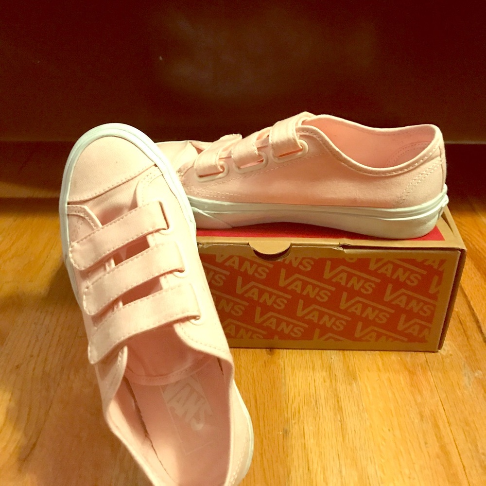 Baby pink vans.