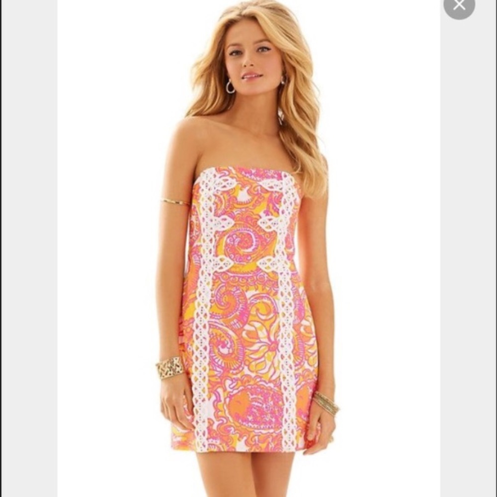 Lily Pulitzer "Sea and be Seen" Strapless Dress