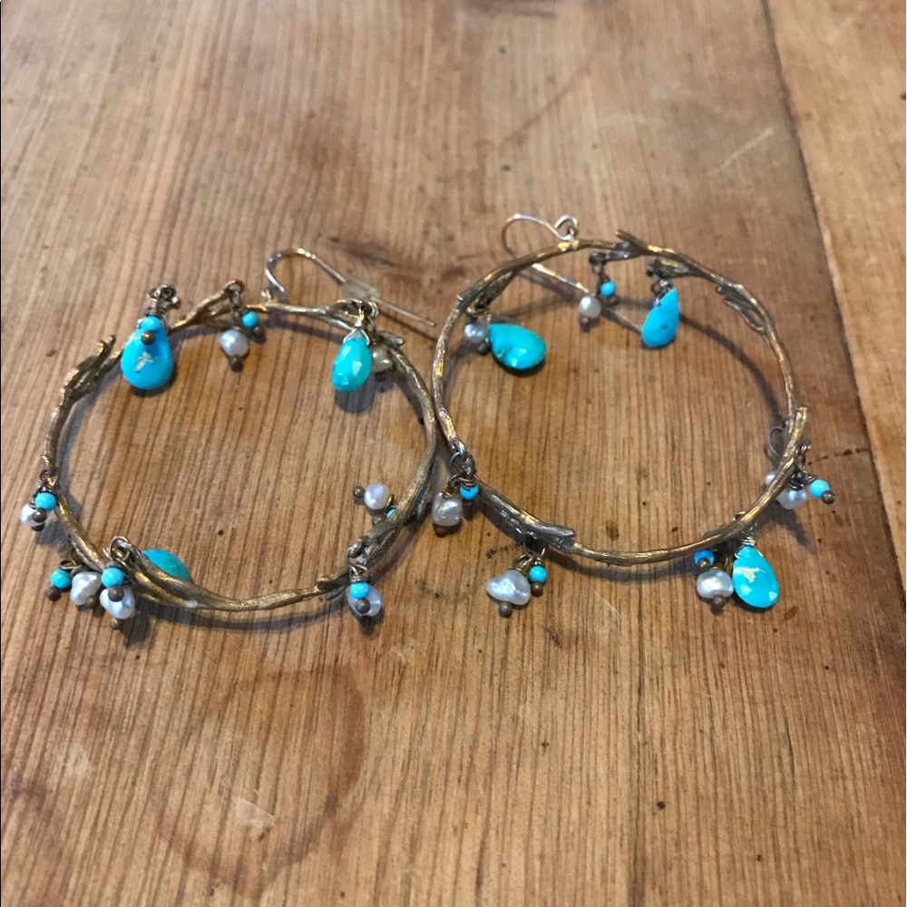 Alexis Bittar Vine Hoop Earrings