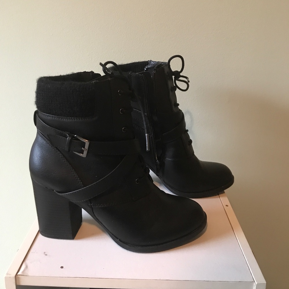 Ana Radley Black Heel Boots