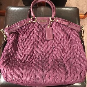 Large Purple mesh Coach purse