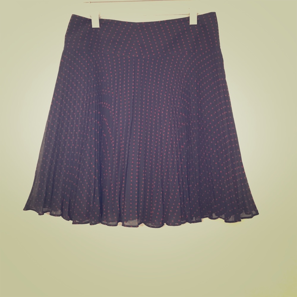 Pleated polka dot skirt