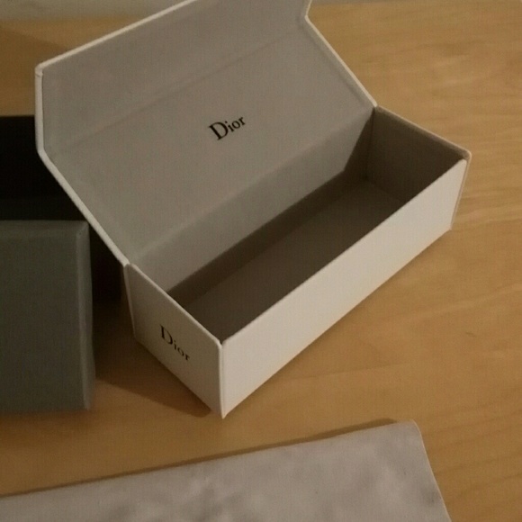 Dior Dior sunglasses case and the box from Amy's closet on Poshmark
