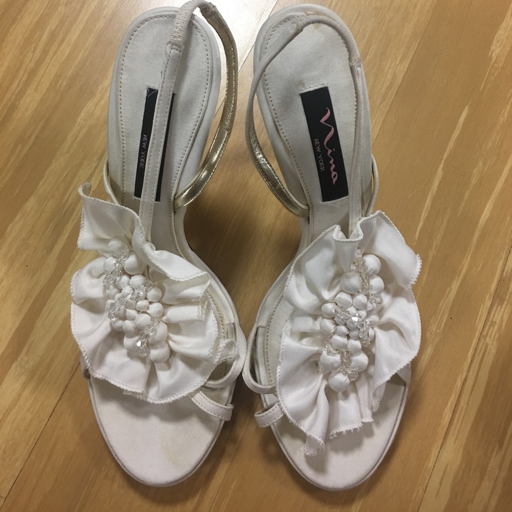 Nina white sandals