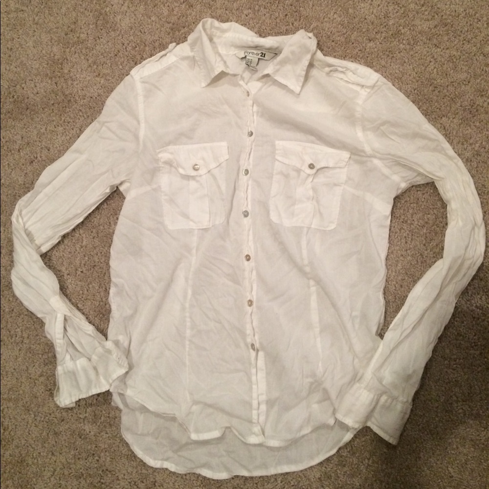 White button down from forever21