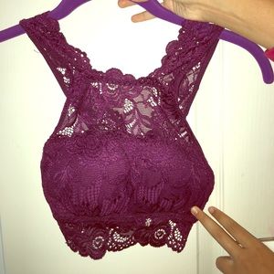 Grape halter cross-back bralettes