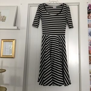 LulaRoe Nicole Striped Dress