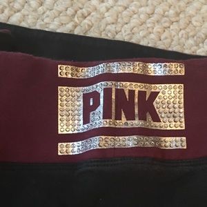Pink crop yoga pants