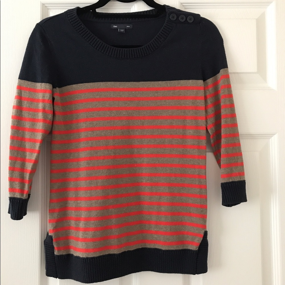 Striped Long Sleeved Gap Sweater