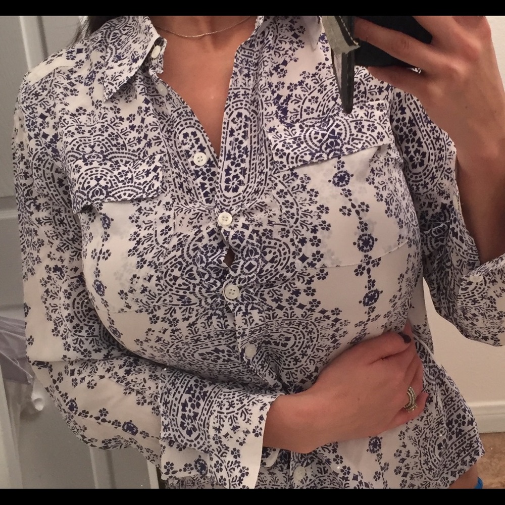 Long sleeve Marciano paisley print button up
