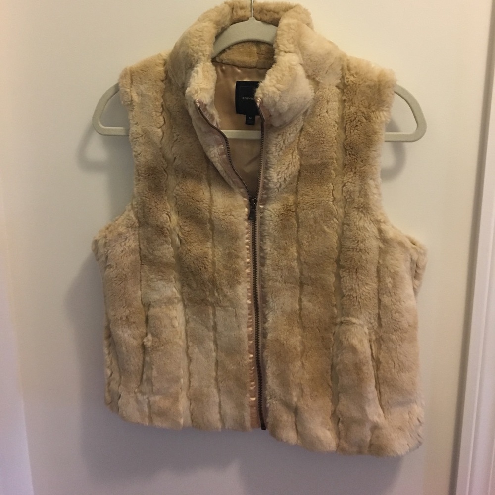 Never worn faux fur vest