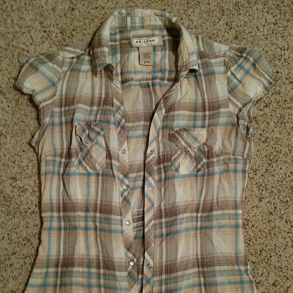 Plaid button down shirt