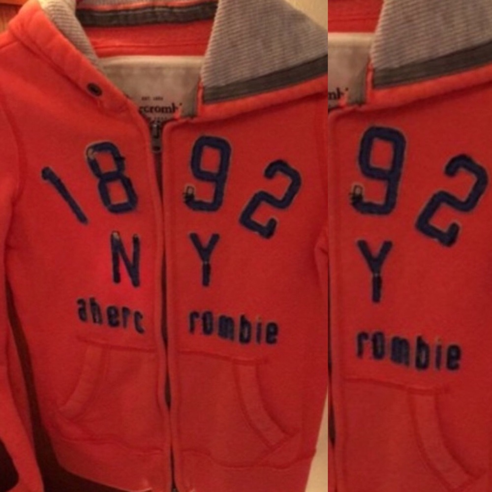 Orange A&F zip up