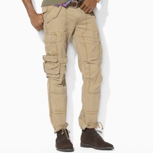 NWT Mens Polo Ralph Lauren Khaki Cargo Pants