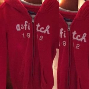 Red A&F hoodie