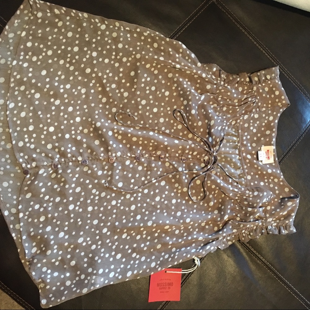 Sheer polka dot top