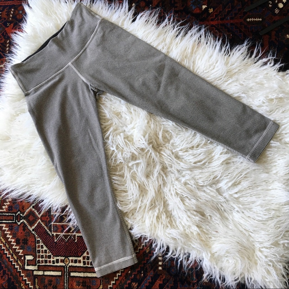 Lululemon Cropped Wunder Under in Wee Stripe